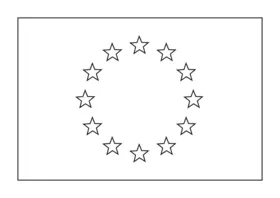 flaga Unii Europejskiej kolorowanka