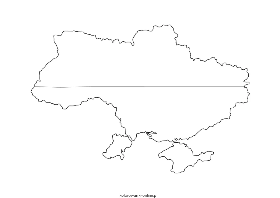 mapa Ukrainy kolorowanka