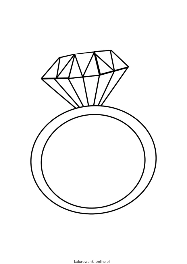 pierścionek z diamentem kolorowanka