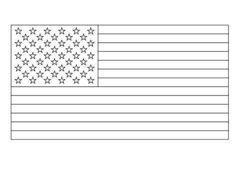 flaga USA kolorowanka