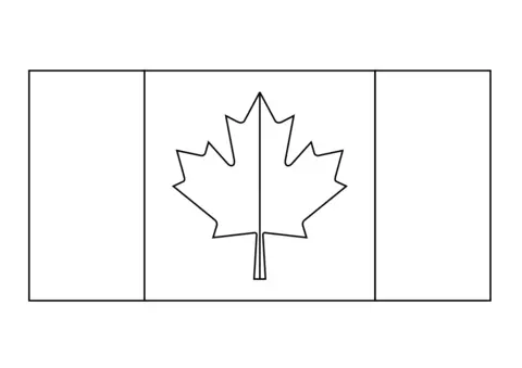 flaga Kanady kolorowanka