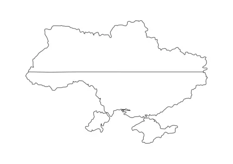 mapa Ukrainy kolorowanka