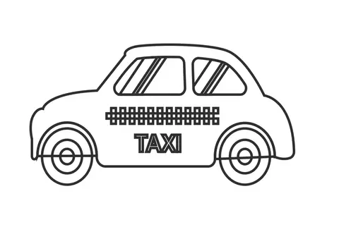 samochód taxi kolorowanka