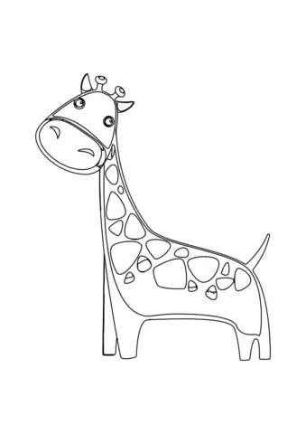 żyrafa kolorowanka do druku