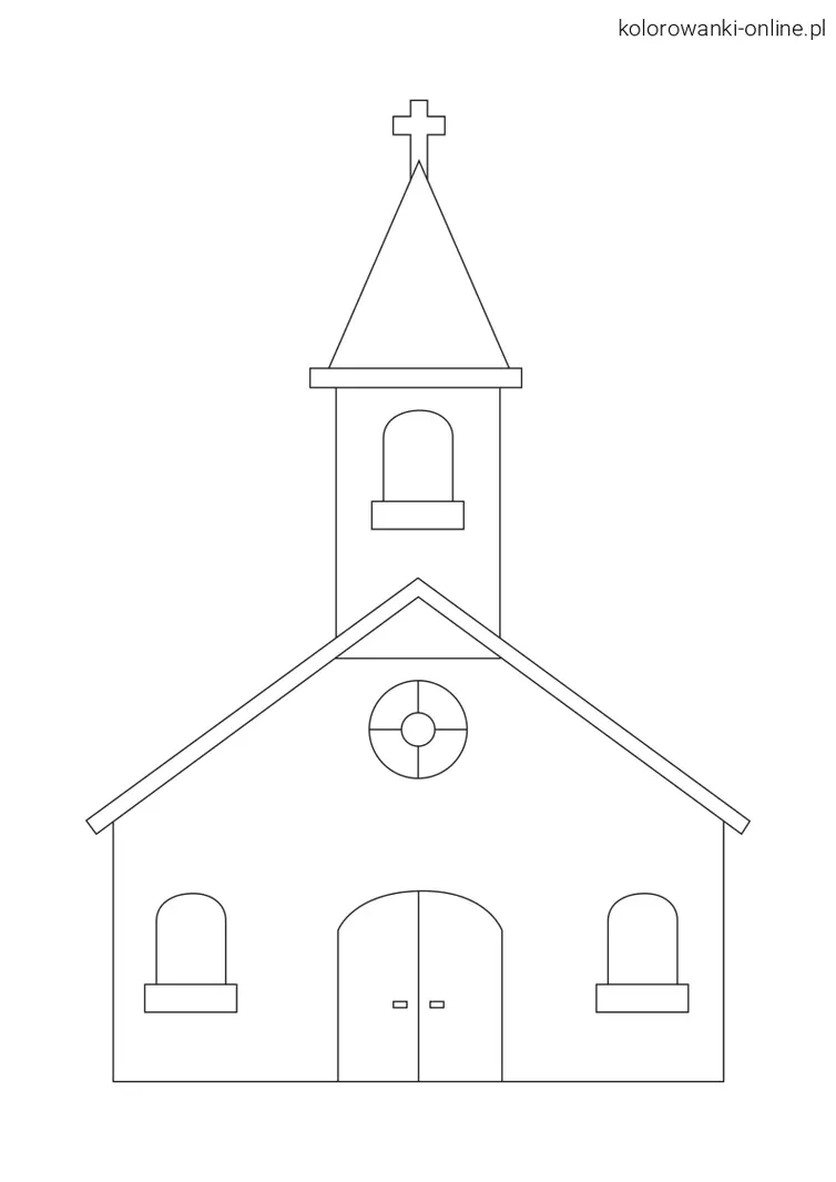 kościół kolorowanka