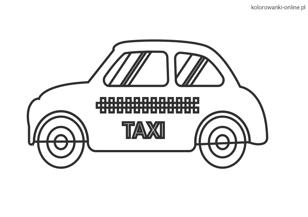 samochód taxi kolorowanka
