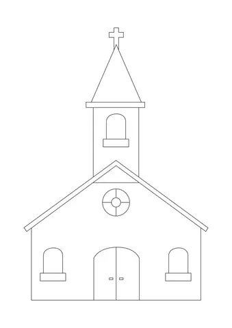 kościół kolorowanka