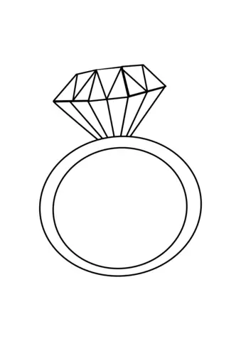 pierścionek z diamentem kolorowanka