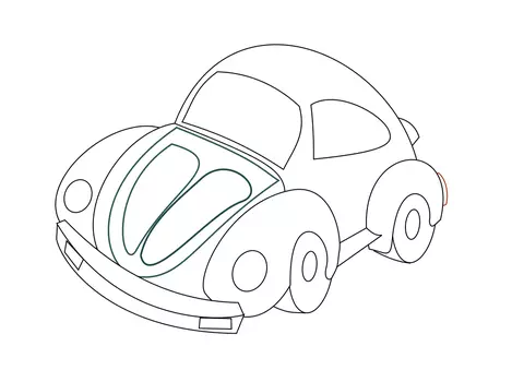 samochód Beetle kolorowanka